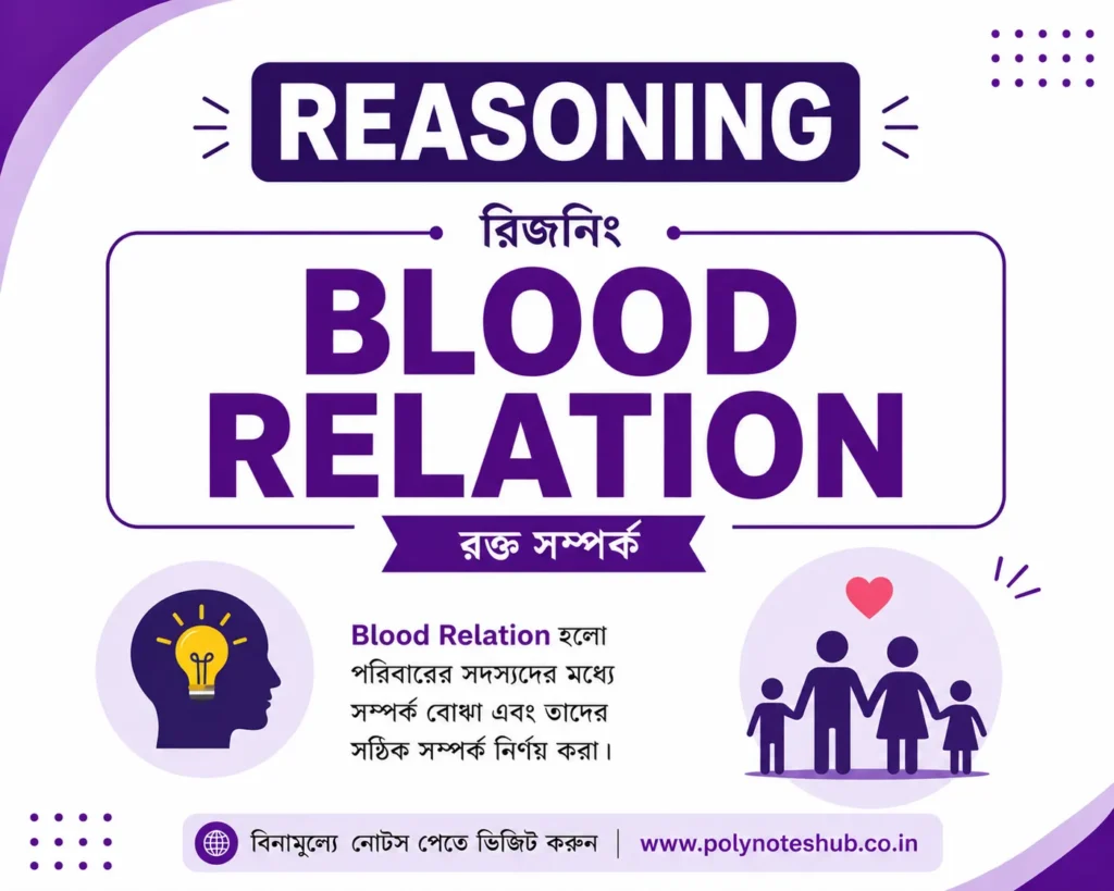 Blood Relation PDF in Bengali | Reasoning Practice Set in Bengali for Competitive Exams (Free Download) - Poly Notes Hub