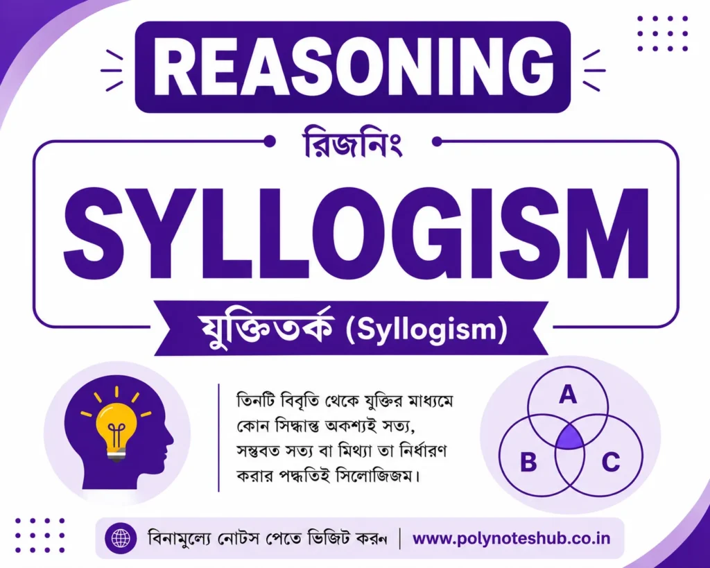 Syllogism PDF in Bengali | Reasoning Practice Set in Bengali for Competitive Exams (Free Download) - Poly Notes Hub