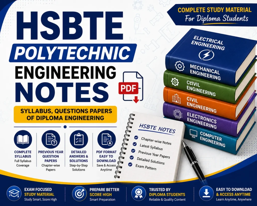 HSBTE Polytechnic or Diploma Engineering Notes | 100% Free PDFs - Poly Notes Hub