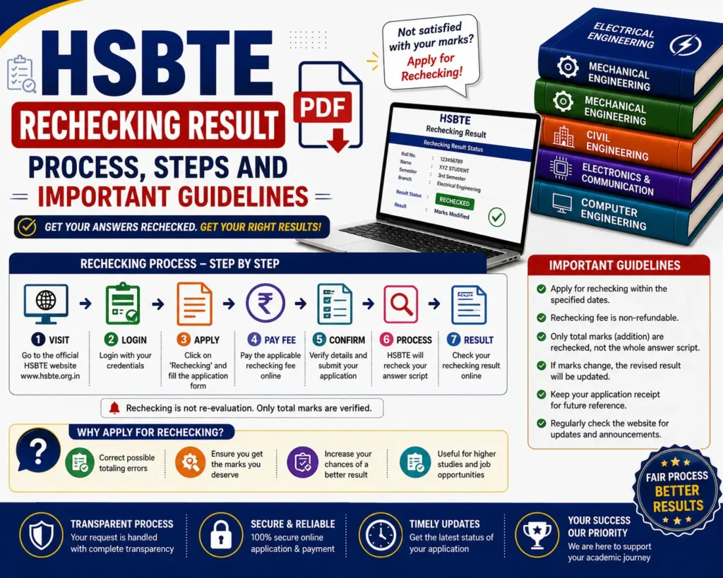 HSBTE Rechecking Result - Process, Steps and Important Guidelines - Poly Notes Hub