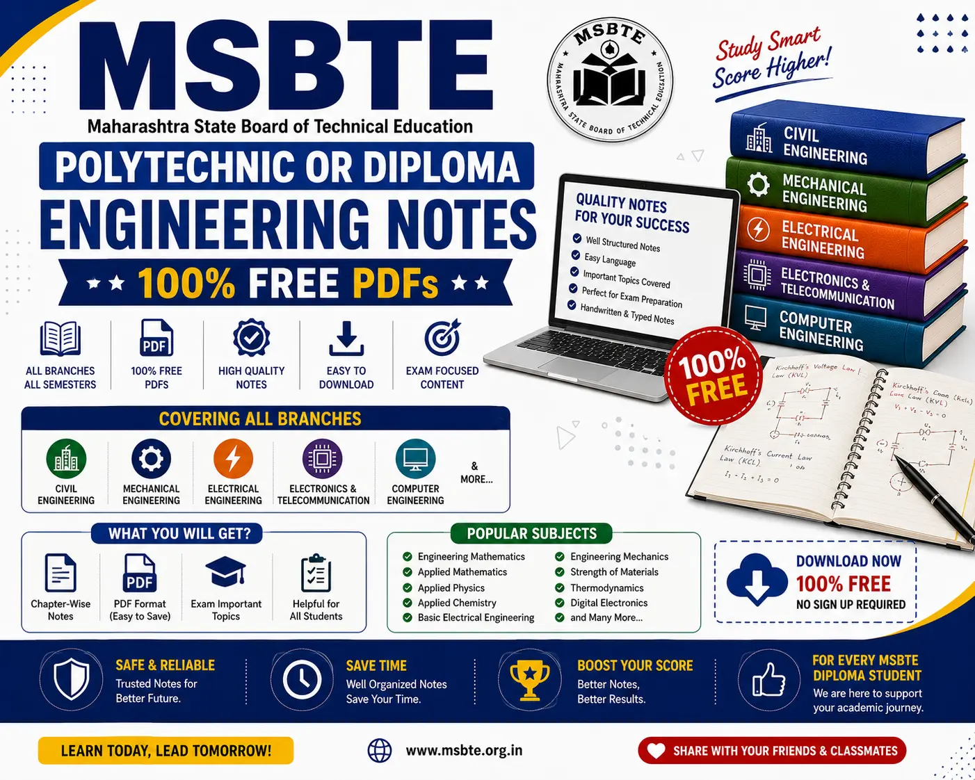 MSBTE Polytechnic or Diploma Engineering Notes 100% Free PDFs - Poly Notes Hub