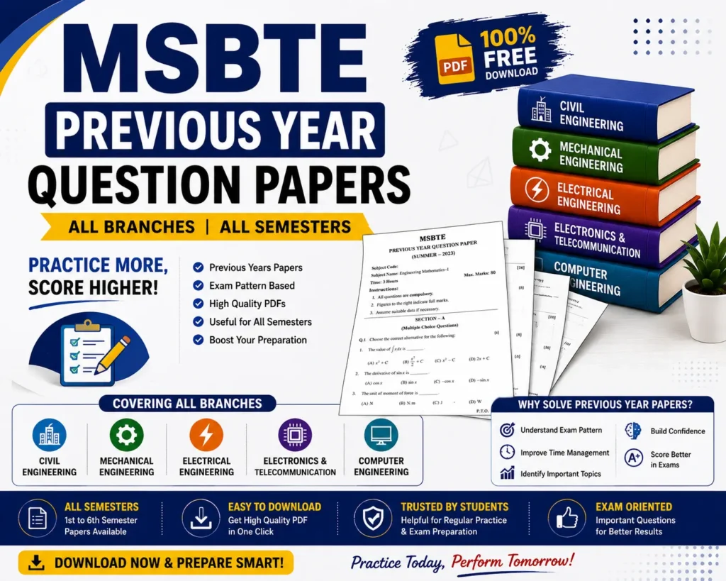 MSBTE Previous Year Question Papers PDFs - Poly Notes Hub