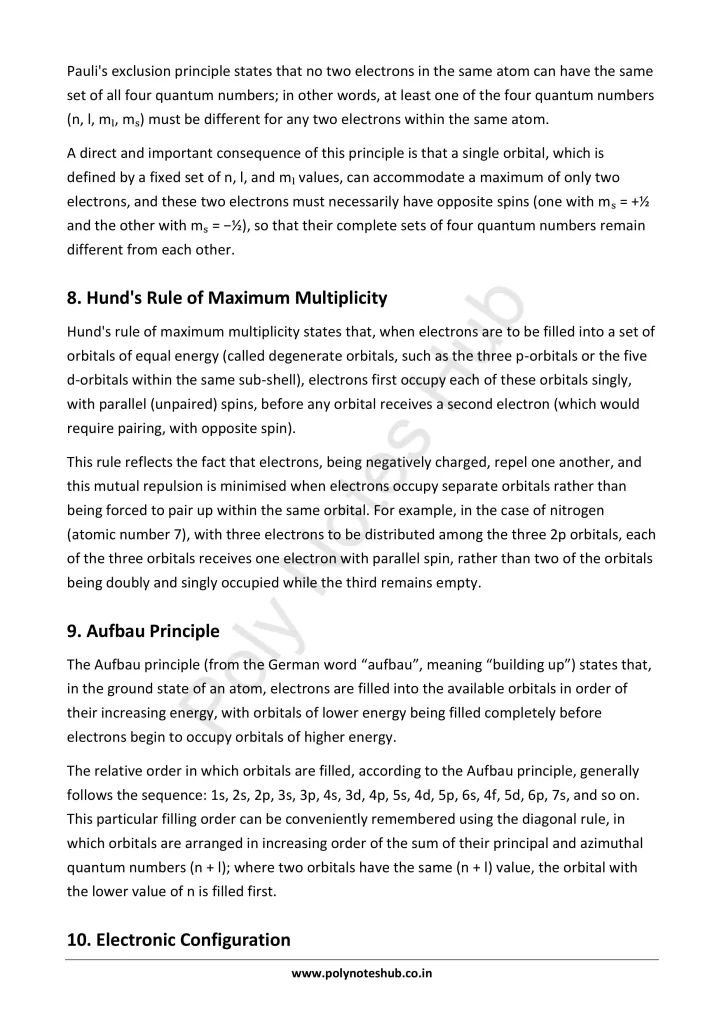 Atomic Structure Notes PDF | Applied Chemistry Free Study Materials Poly Notes Hub Download Atomic Structure Notes PDF for Polytechnic and Engineering 1st Year 1st Semester from Applied Chemistry - Poly Notes Hub