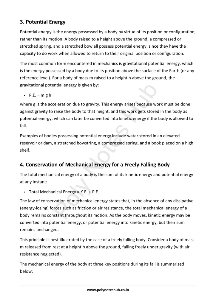 Energy Notes PDF - Units and Types of Energy | Applied Physics 1 Free Study Materials Poly Notes Hub Energy Notes PDF - Units and Types of Energy | Applied Physics 1 Free Study Materials - Poly Notes Hub