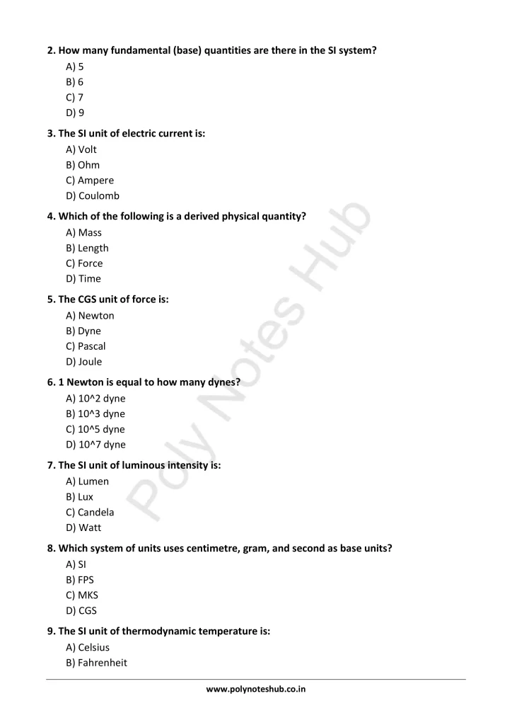 Physical Quantities Notes PDF | Applied Physics 1 Free Study Materials Poly Notes Hub Physical Quantities Notes PDF | Applied Physics 1 Free Study Materials - Poly Notes Hub
