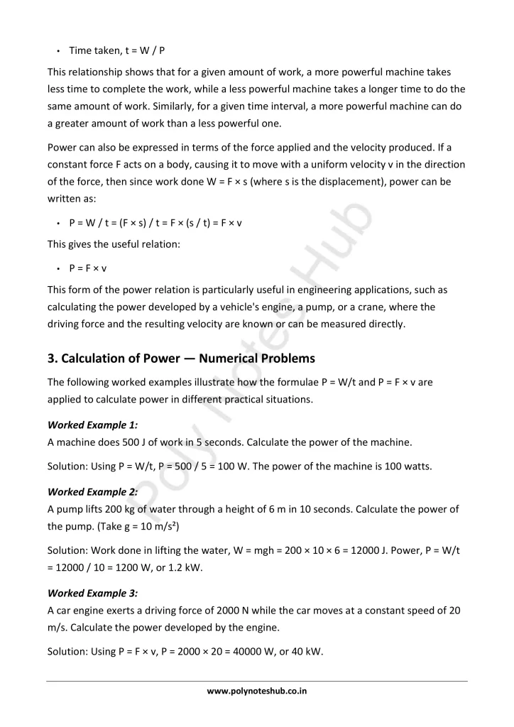 Power Notes PDF - Types and Its Units | Applied Physics 1 Free Study Materials Poly Notes Hub Power Notes PDF - Types and Its Units | Applied Physics 1 Free Study Materials - Poly Notes Hub
