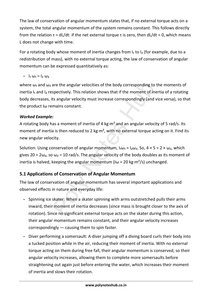 Translational and Rotational Motion Notes PDF | Applied Physics 1 Free Study Materials - Poly Notes Hub