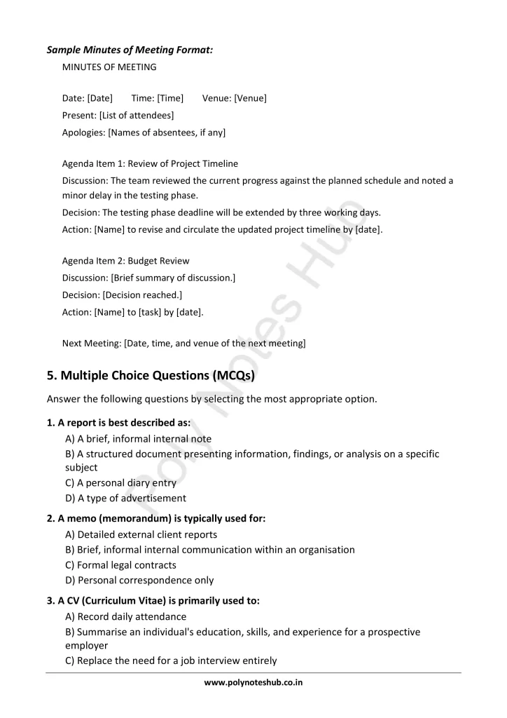 Professional Writing Notes PDF | Free Download Poly Notes Hub Professional Writing Notes PDF | Free Download - Poly Notes Hub