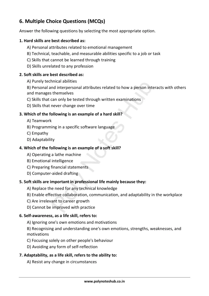 Soft Skills for Professional Excellence Notes PDF | Free Download Poly Notes Hub Soft Skills for Professional Excellence Notes PDF | Free Download - Poly Notes Hub