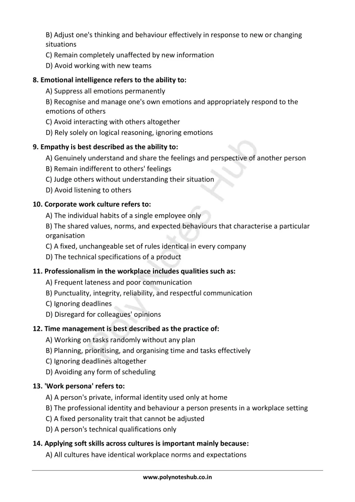Soft Skills for Professional Excellence Notes PDF | Free Download Poly Notes Hub Soft Skills for Professional Excellence Notes PDF | Free Download - Poly Notes Hub