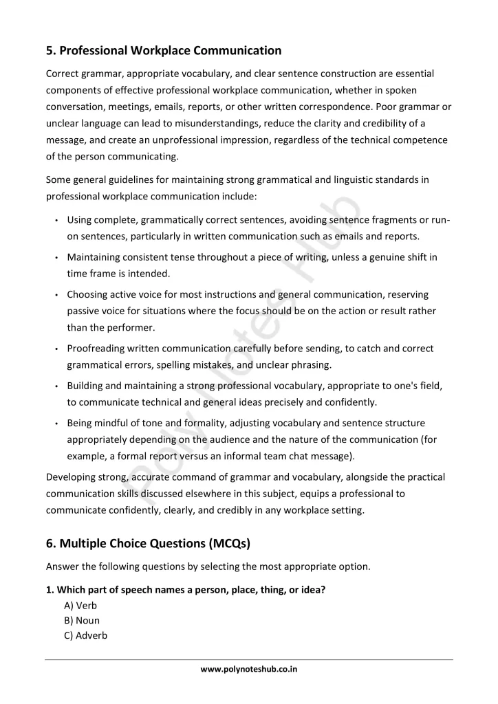 Vocabulary and Grammar Notes PDF | Free Download Poly Notes Hub Vocabulary and Grammar Notes PDF | Free Download - Poly Notes Hub