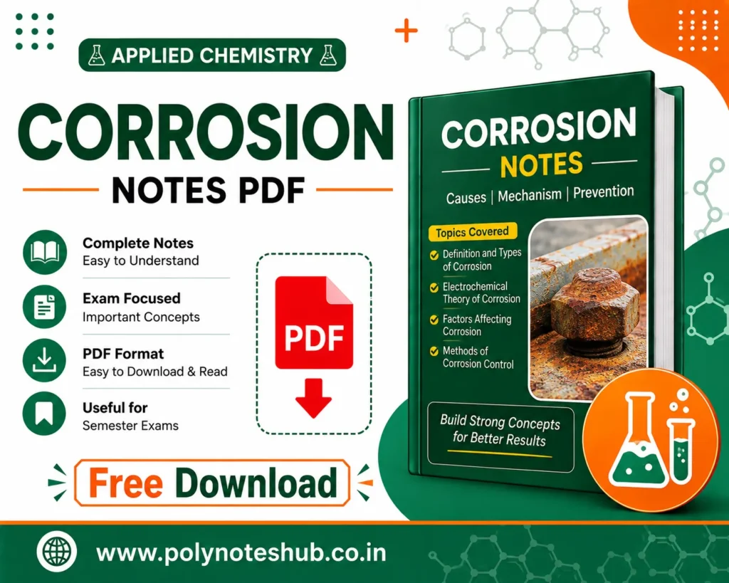 Corrosion Notes PDF | Applied Chemistry Free Study Materials - Poly Notes Hub