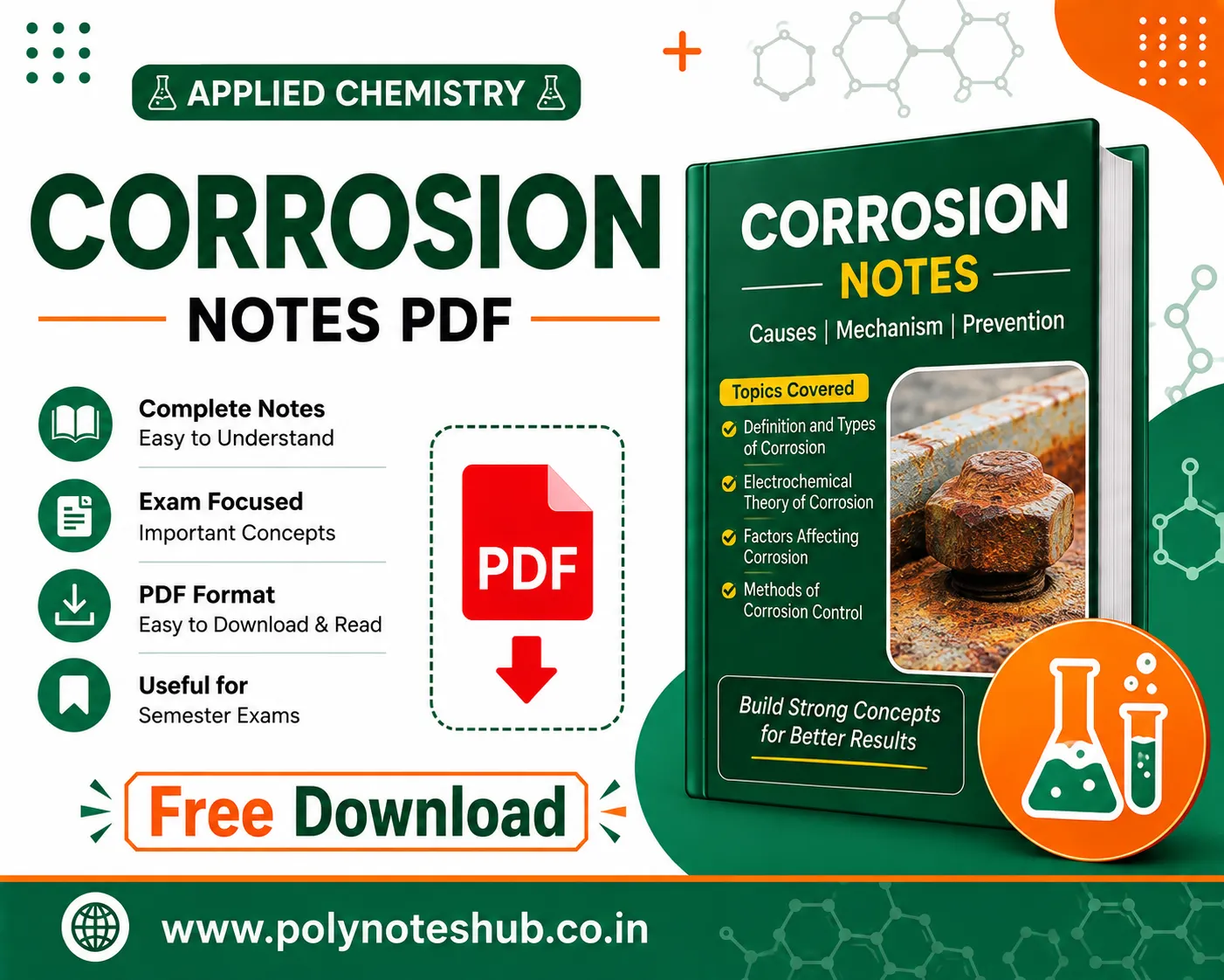 Corrosion Notes PDF | Applied Chemistry Free Study Materials - Poly Notes Hub