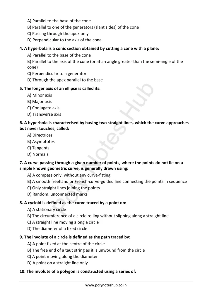 Download Geometrical Construction PDF from the Technical or Engineering Drawing Subject for Polytechnic 1st Year 1st Semester - Poly Notes Hub