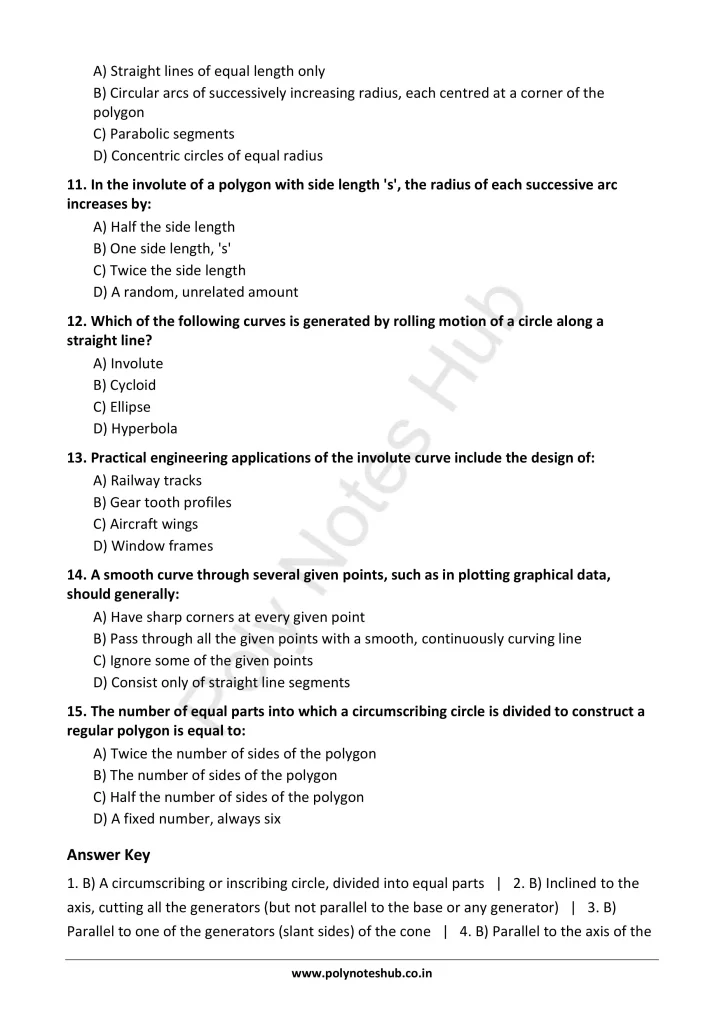 Download Geometrical Construction PDF from the Technical or Engineering Drawing Subject for Polytechnic 1st Year 1st Semester - Poly Notes Hub