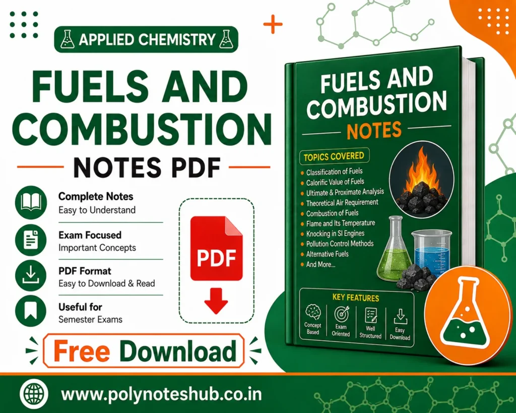 Fuels and Combustion Notes PDF | Applied Chemistry Free Study Materials - Poly Notes Hub