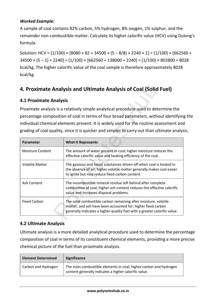 Download Fuels and Combustion Notes PDF for Polytechnic and Engineering 1st Year 1st Semester from Applied Chemistry - Poly Notes Hub