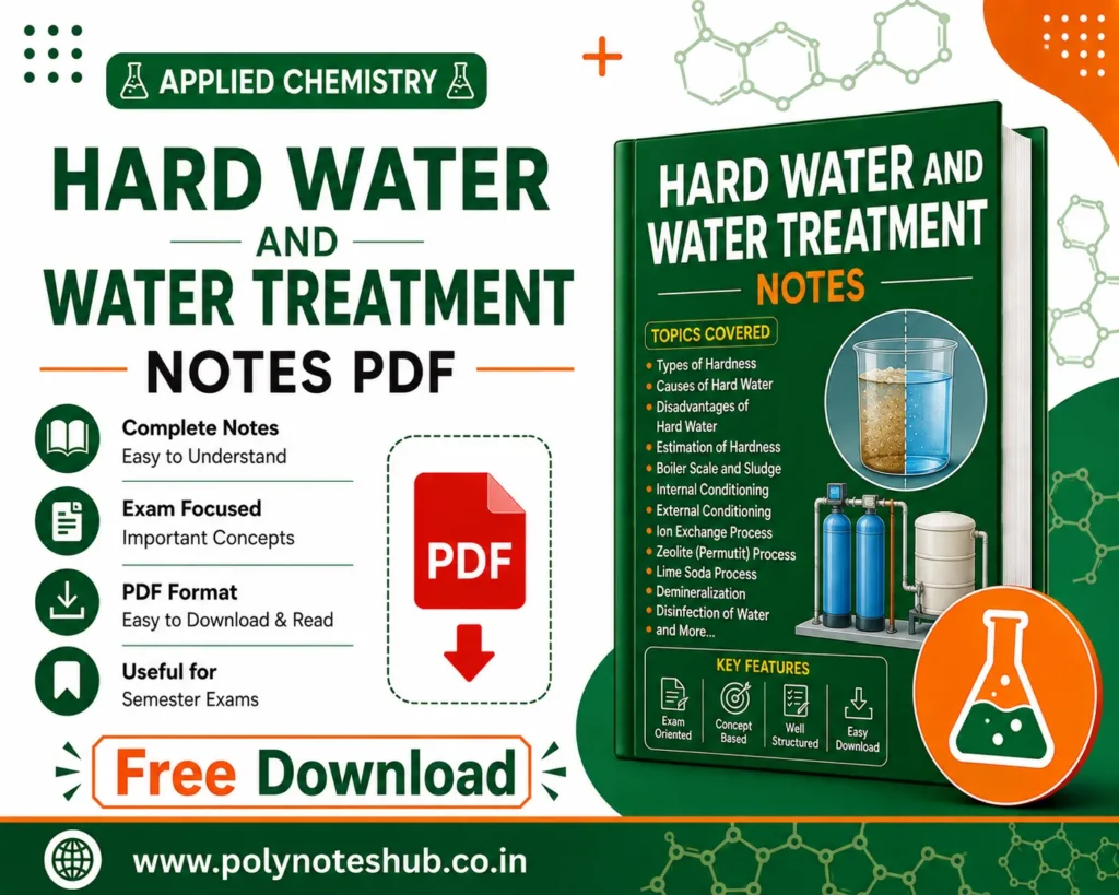 Hard Water and Water Treatment Notes PDF | Applied Chemistry Free Study Materials - Poly Notes Hub