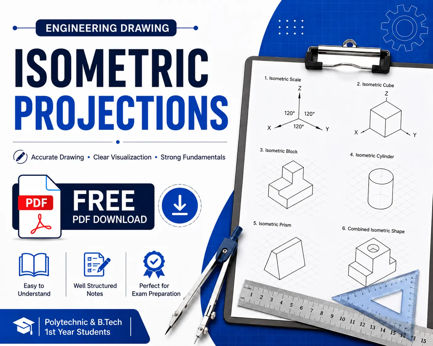Isometric Projections from Technical Drawing Notes PDF | Free Download Poly Notes Hub Isometric Projections from Technical Drawing Notes PDF Free Download - Poly Notes Hub