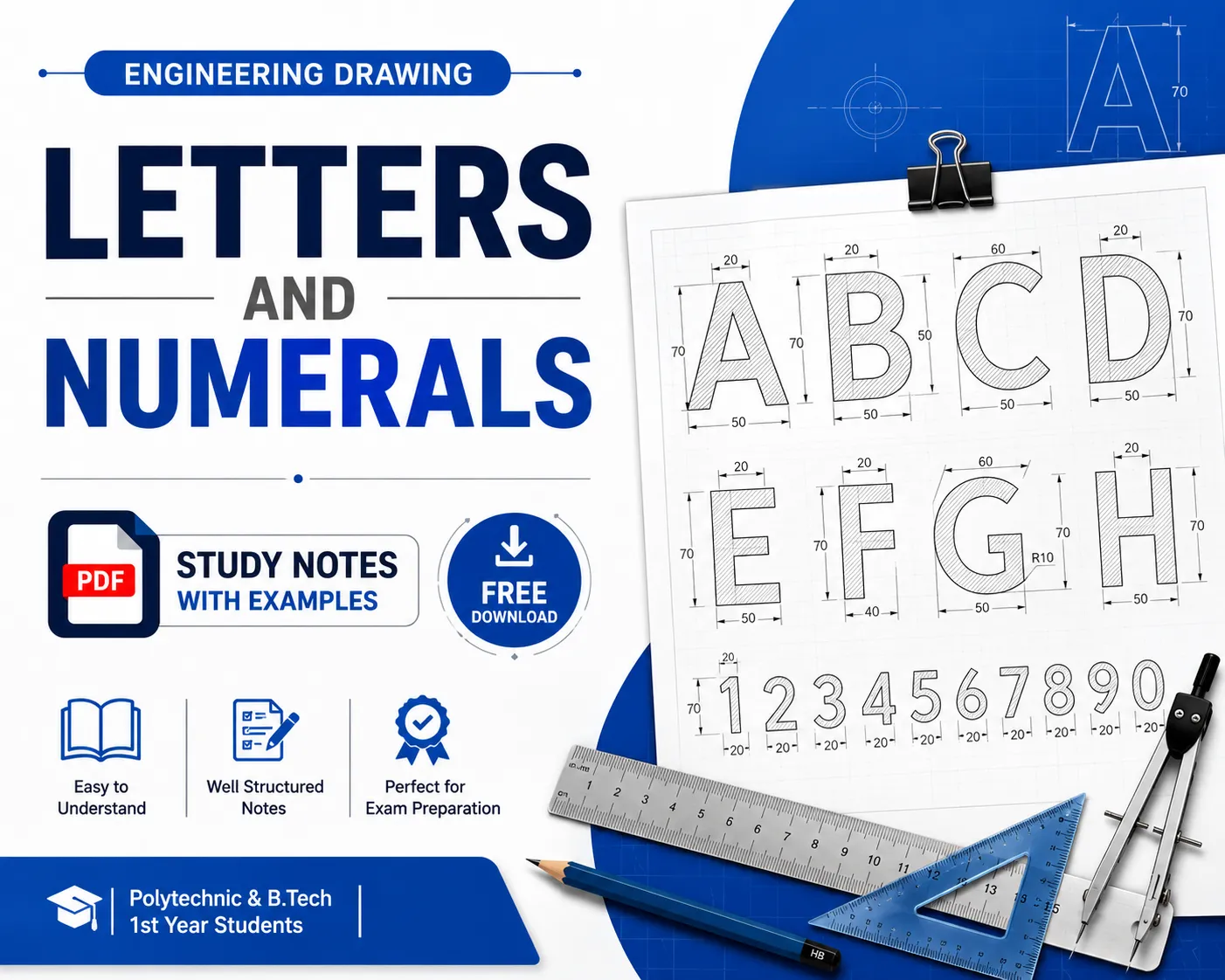 Letters and Numbers from Technical Drawing Notes PDF | Free Download Poly Notes Hub Letters and Numbers from Technical Drawing Notes PDF Free Download - Poly Notes Hub