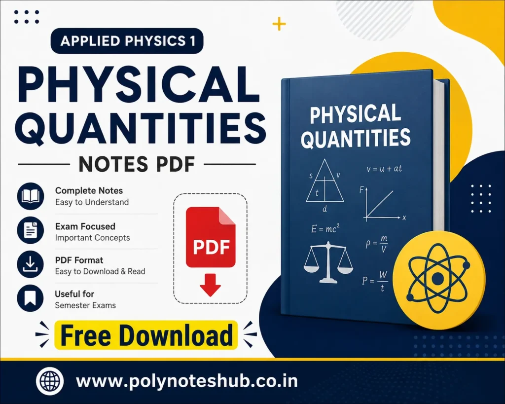 Physical Quantities Notes PDF Applied Physics 1 Free Study Materials