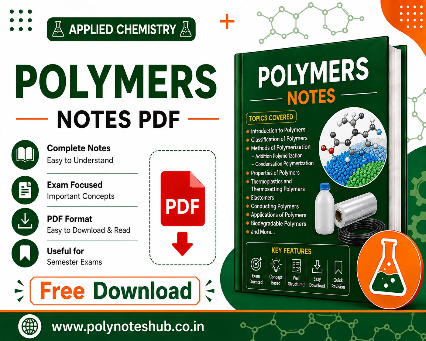Polymers Notes PDF | Applied Chemistry Free Study Materials Poly Notes Hub Polymers Notes PDF | Applied Chemistry Free Study Materials - Poly Notes Hub