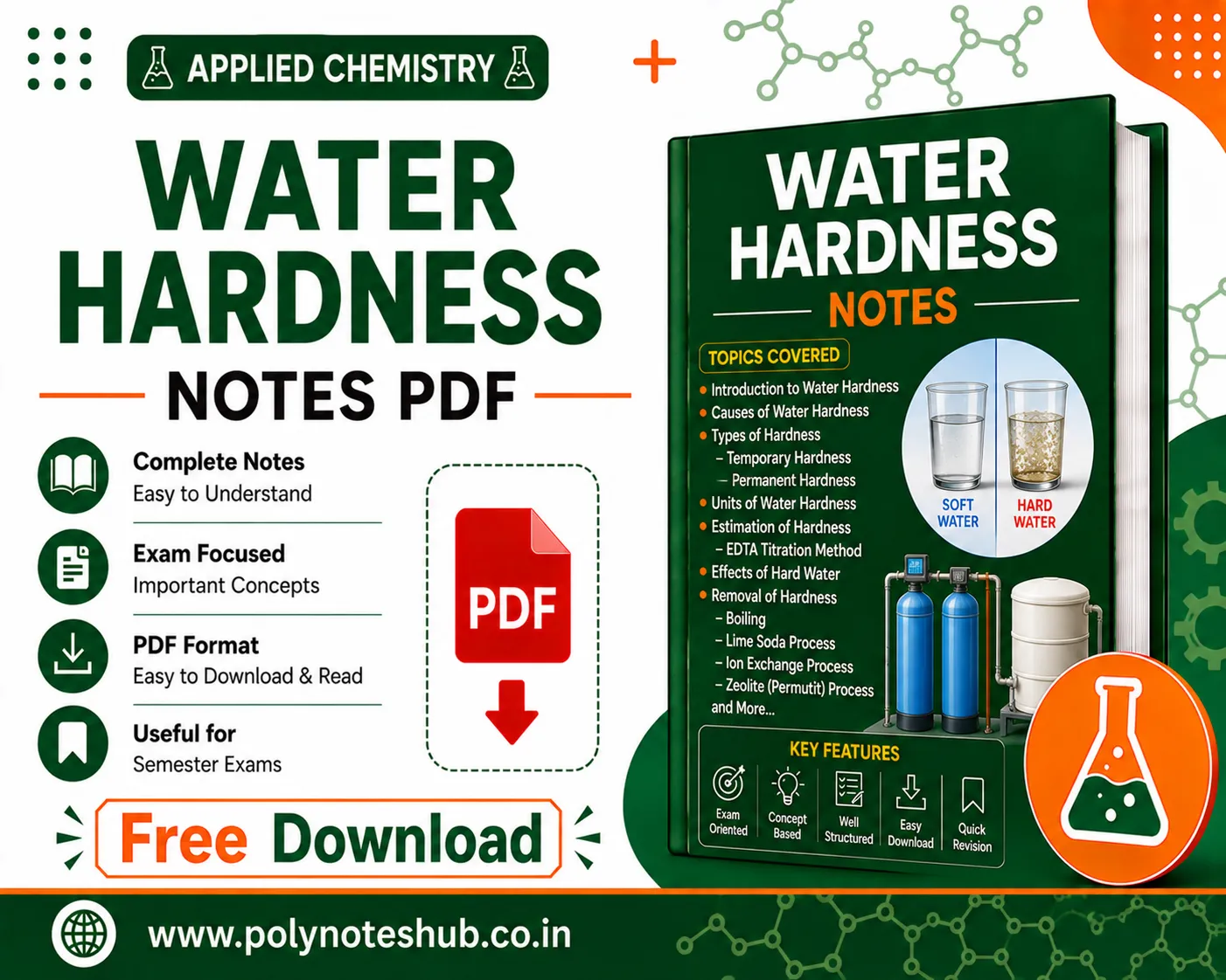 Water Hardness Notes PDF | Applied Chemistry Free Study Materials - Poly Notes Hub