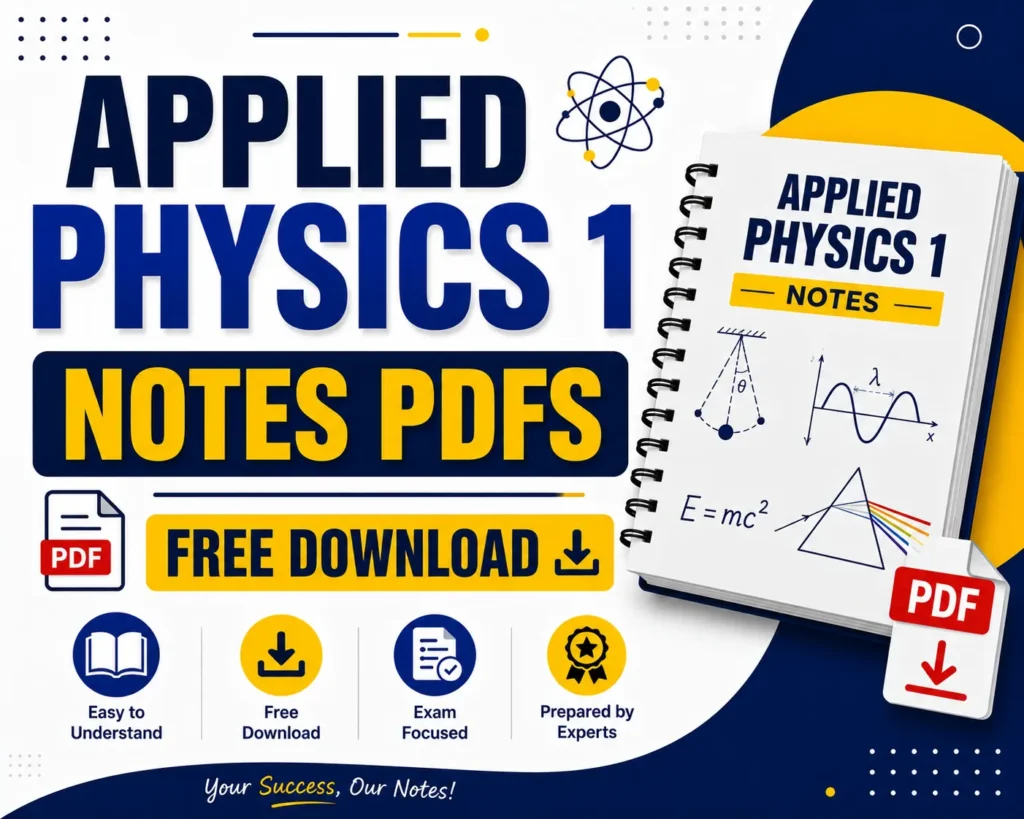 Applied Physics 1 Notes PDFs from Polytechnic 1st Semester - Poly Notes Hub