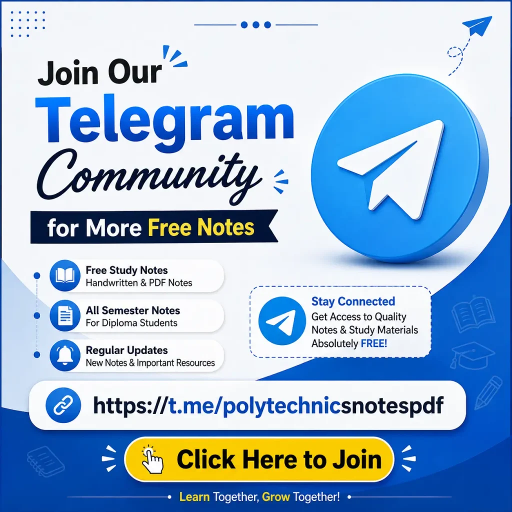 Polytechnic Free Notes PDFs Telegram Group - Poly Notes Hub