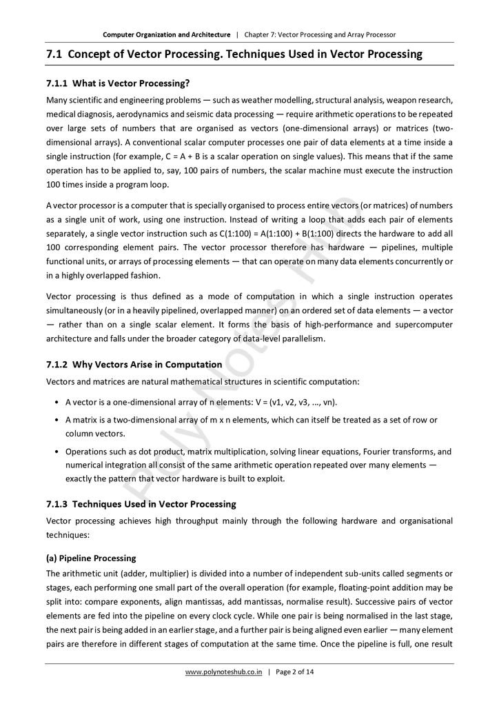 Download Computer Organization and Architecture Notes Free PDFs - poly notes hub