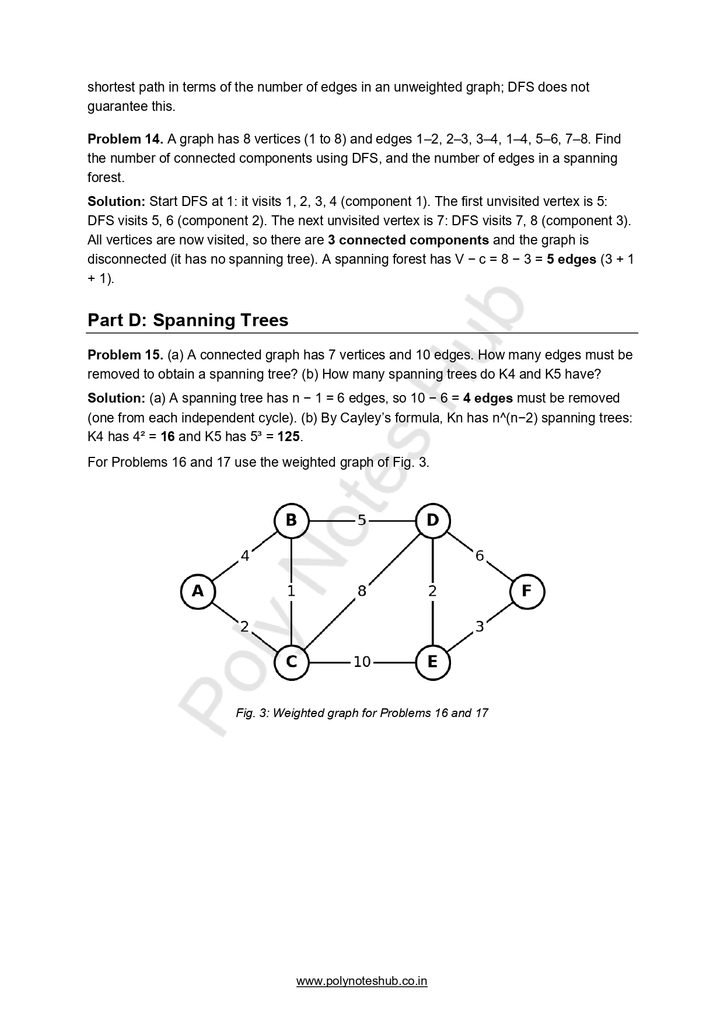 Download the Graphs Free Notes PDF of Data Structure Subject for computer science and technology students - poly notes hub
