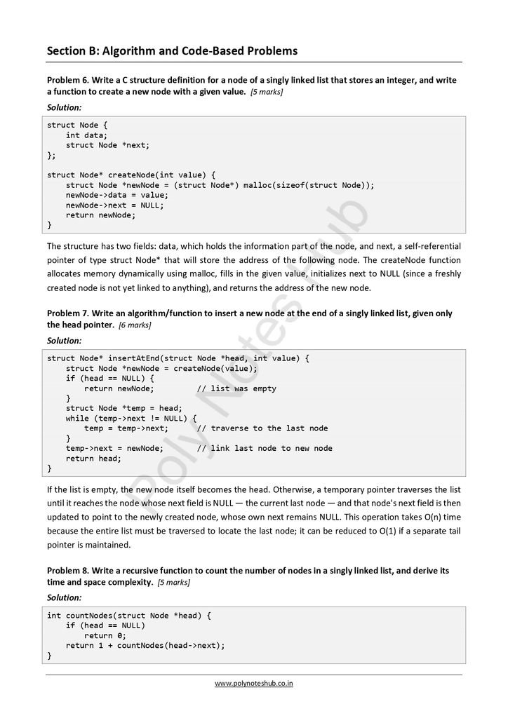 Linked List Free Notes PDF of Data Structure | Download Now Poly Notes Hub Linked List Free Notes PDF of Data Structure | Download Now for computer science and technology students - poly notes hub