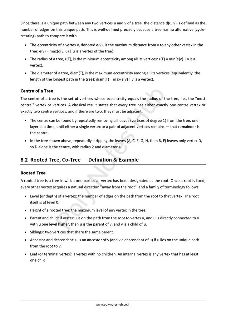 Tree Notes PDF from Discrete Mathematics - Free Download Poly Notes Hub Download Tree Notes PDF (Free Notes) from Discrete Mathematics of computer science and technology notes - poly notes hub