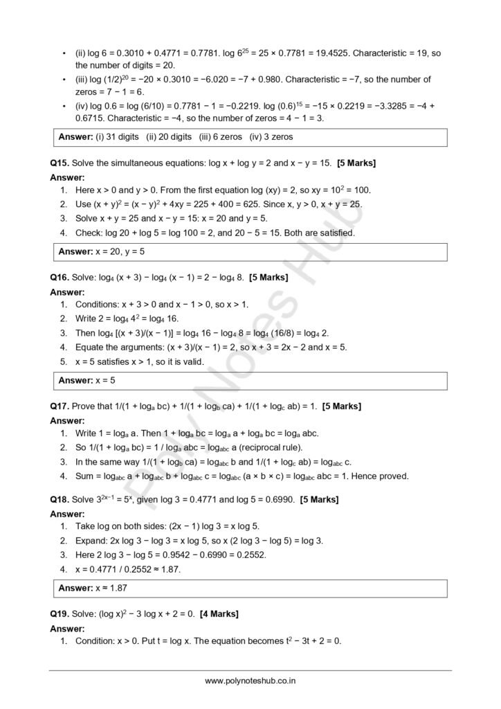 Download Engineering Mathematics 1 Free Notes PDF - poly notes hub