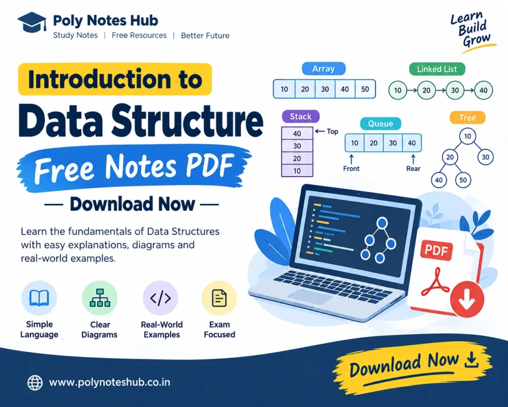 Download the Introduction to Data Structure Free Notes PDF - poly notes hub