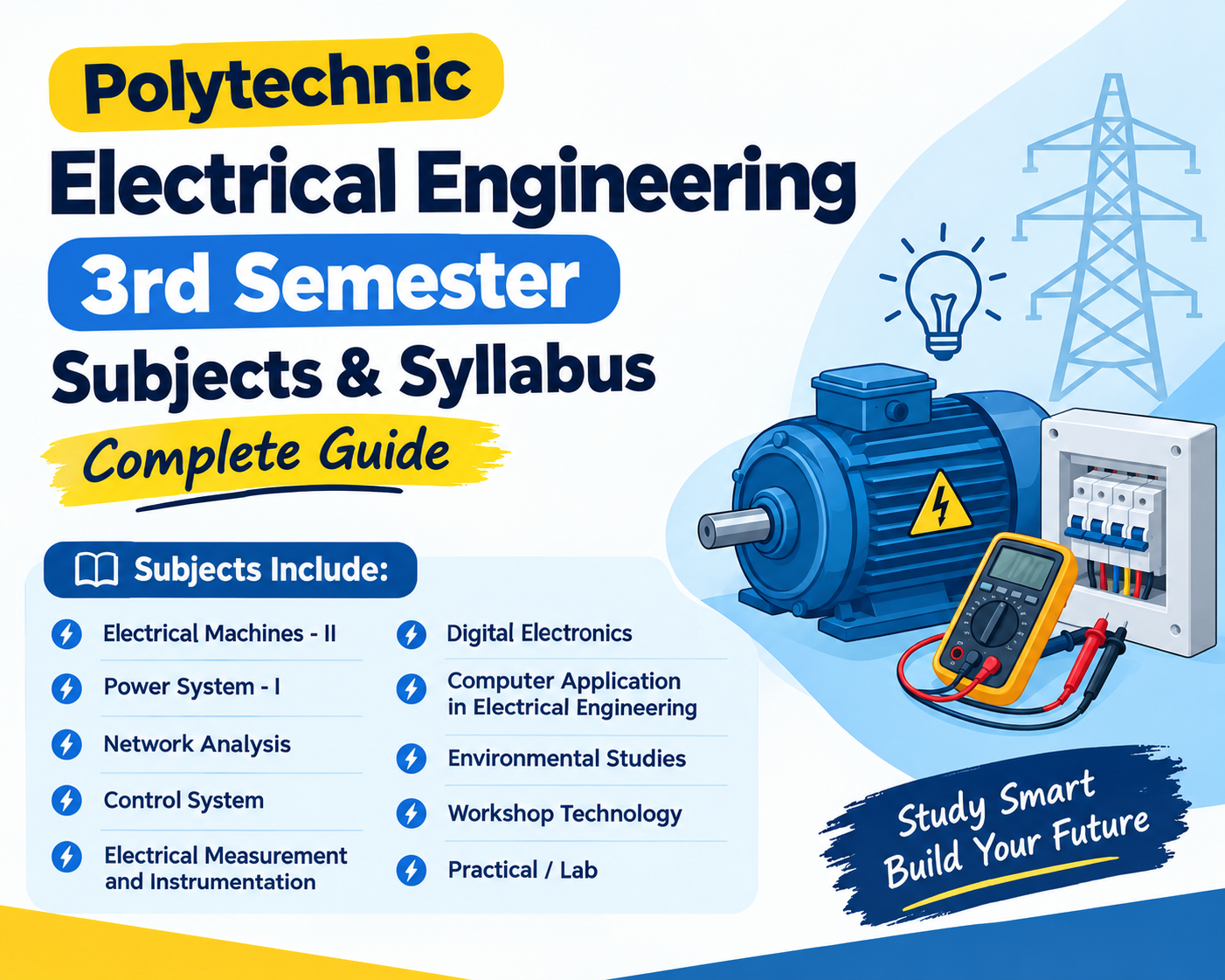 Polytechnic Electrical Engineering 3rd Semester Subjects & Syllabus - Complete Guide - poly notes hub