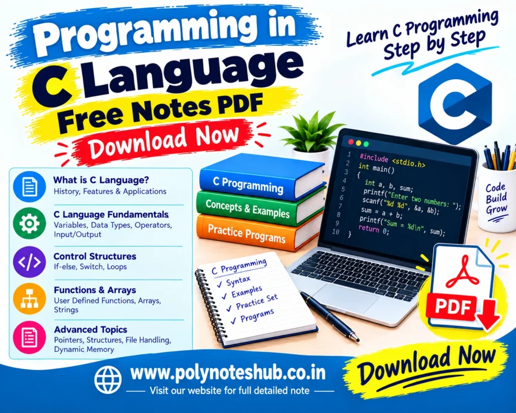Programming in C Language Free Notes PDF | Download Now - Poly Notes Hub