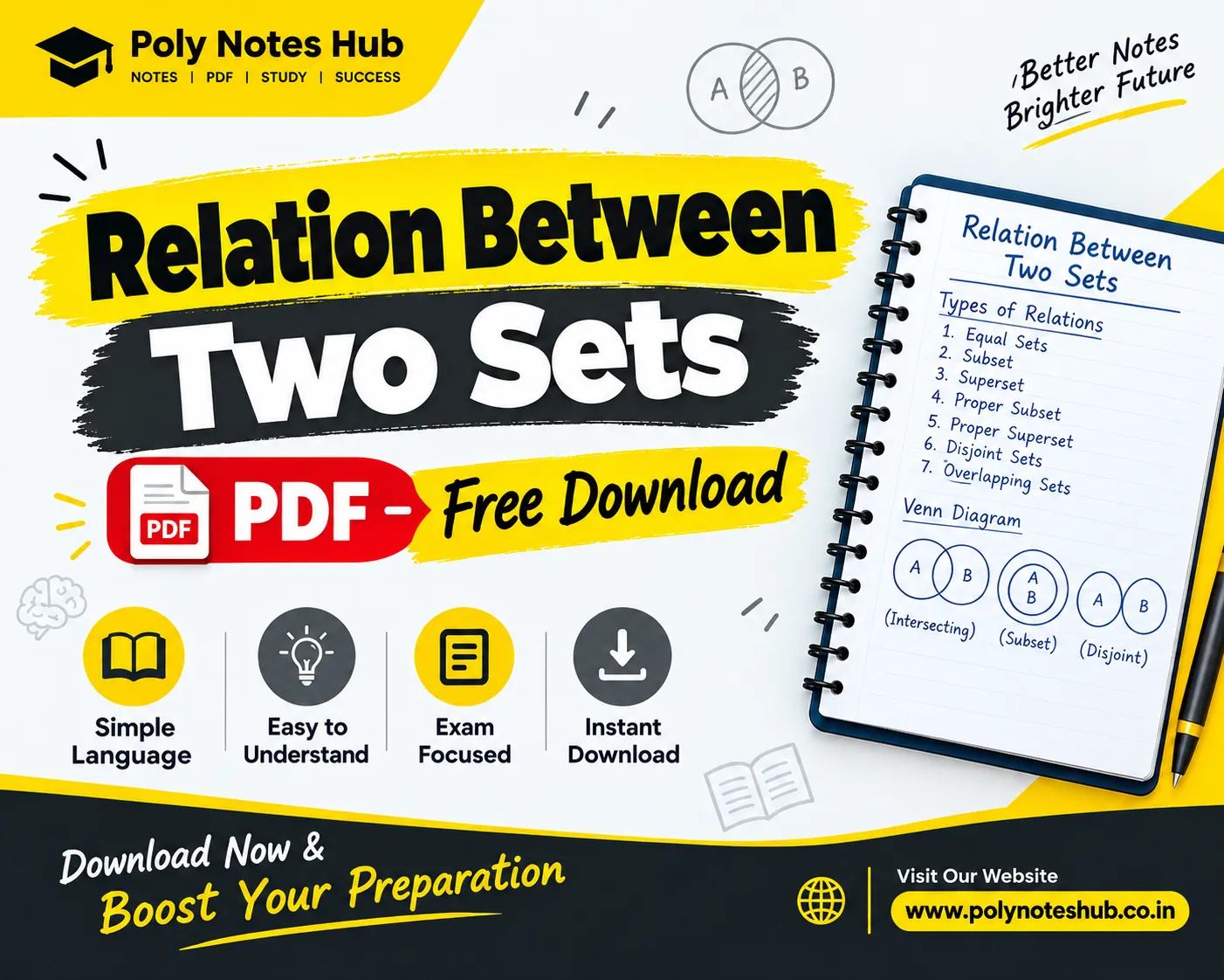 Download Relation Between Two Sets Notes PDF (Free Notes) from Discrete Mathematics - Poly Notes Hub