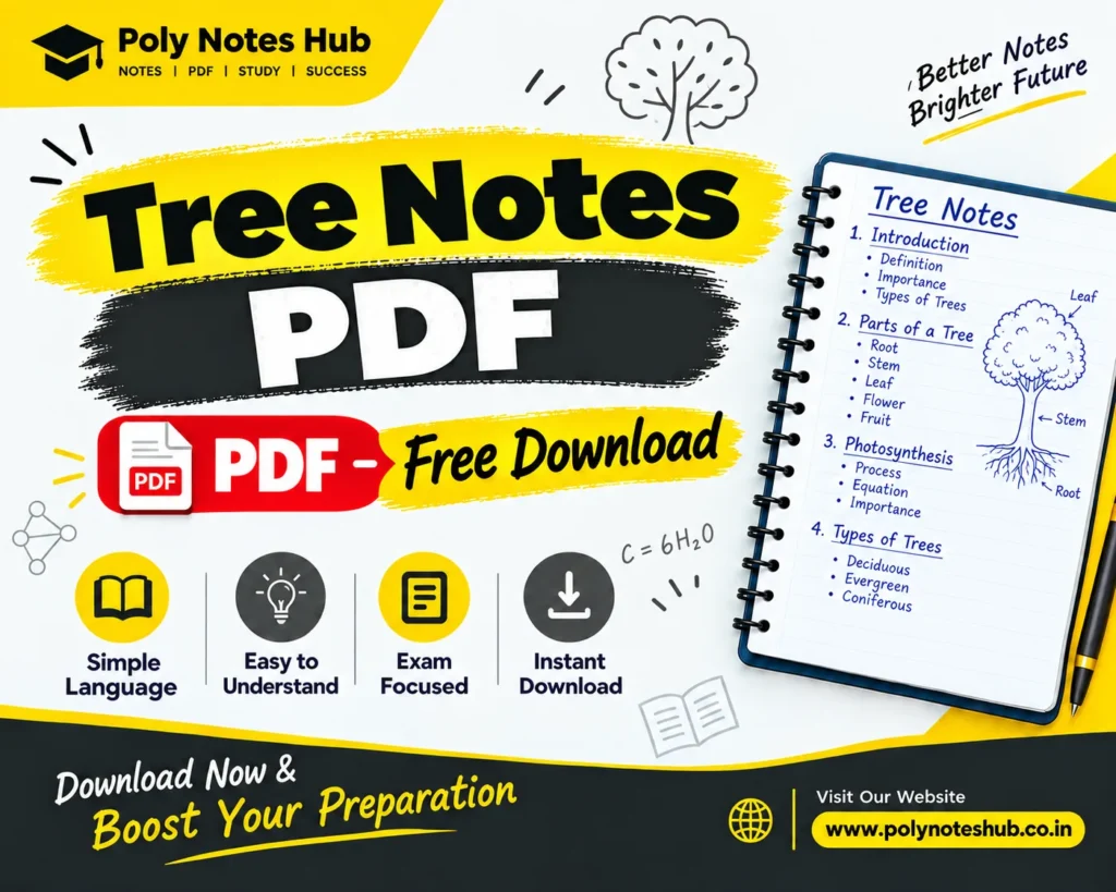 Download Tree Notes PDF (Free Notes) from Discrete Mathematics from computer science and technology 3rd semester notes syllabus - poly notes hub
