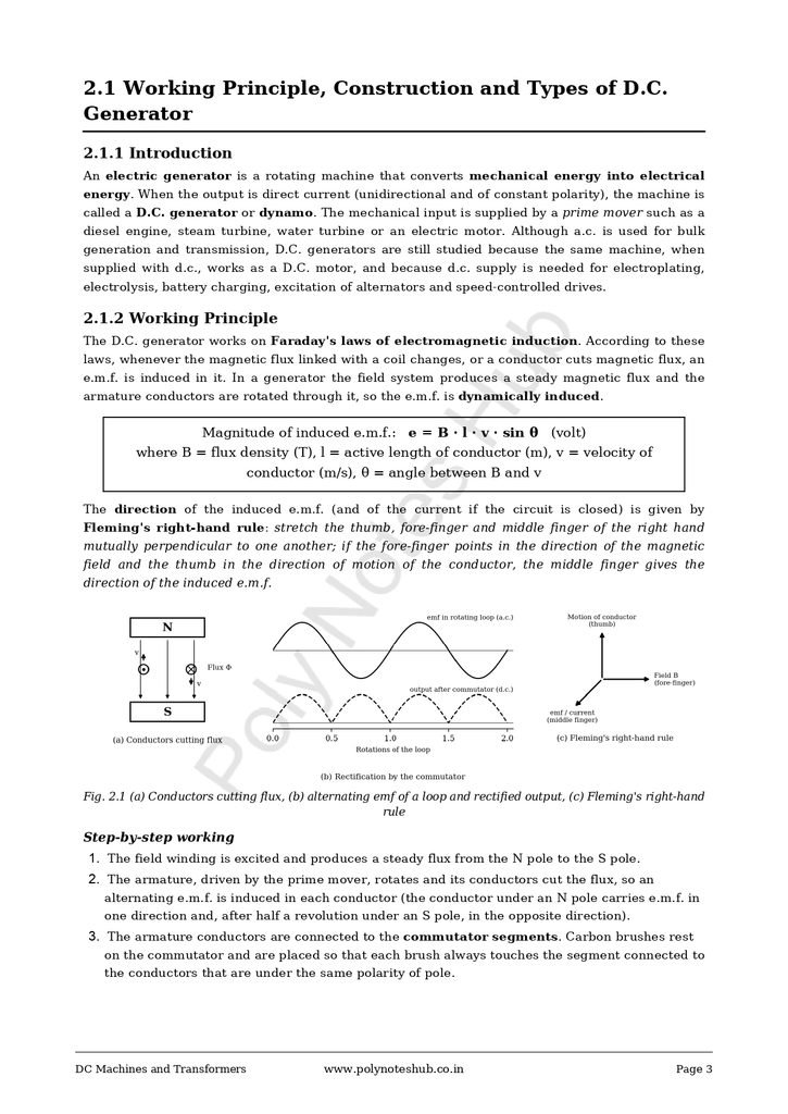 DC Machines and Transformers Free Notes PDF - Download Now Poly Notes Hub Download DC Machines and Transformers Free Notes PDFs - Poly Notes Hub