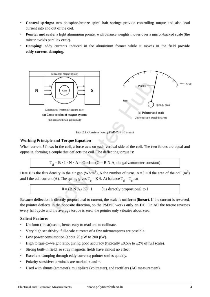 Electrical and Electronics Measurement Free Notes PDF - Download Now Poly Notes Hub Free Lecture Notes PDFs of Electrical and Electronics Measurement of 3rd semester syllabus of electrical engineering - poly notes hub