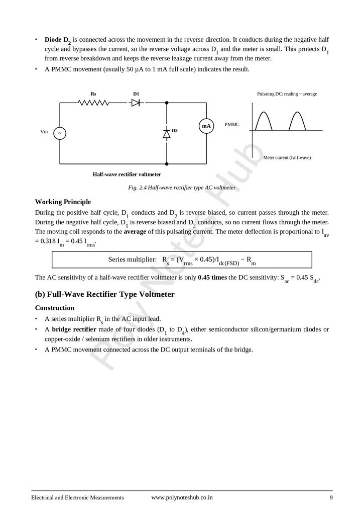 Electrical and Electronics Measurement Free Notes PDF - Download Now Poly Notes Hub Free Lecture Notes PDFs of Electrical and Electronics Measurement of 3rd semester syllabus of electrical engineering - poly notes hub