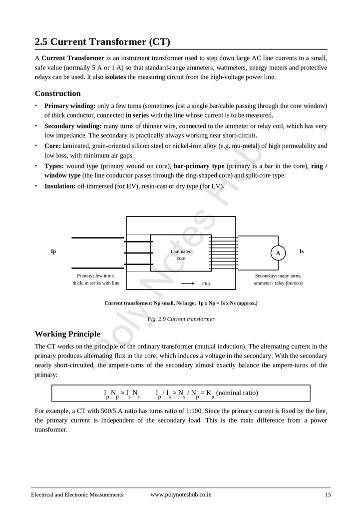 Electrical and Electronics Measurement Free Notes PDF - Download Now Poly Notes Hub Free Lecture Notes PDFs of Electrical and Electronics Measurement of 3rd semester syllabus of electrical engineering - poly notes hub