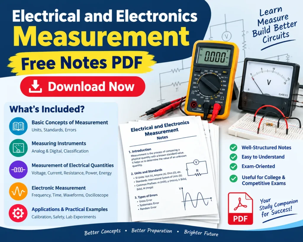 Electrical and Electronics Measurement Free Notes PDF - Download Now - Poly Notes Hub
