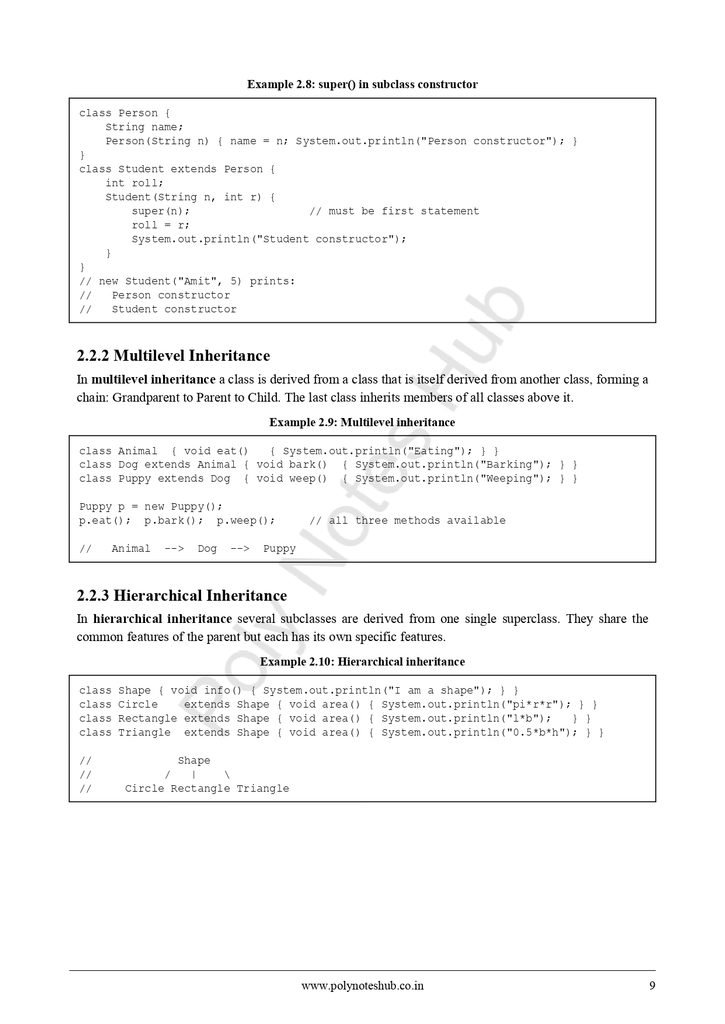Java Programming Notes PDF - Free Download Poly Notes Hub Java programming free notes pdfs of computer science and engineering syllabus - poly notes hub