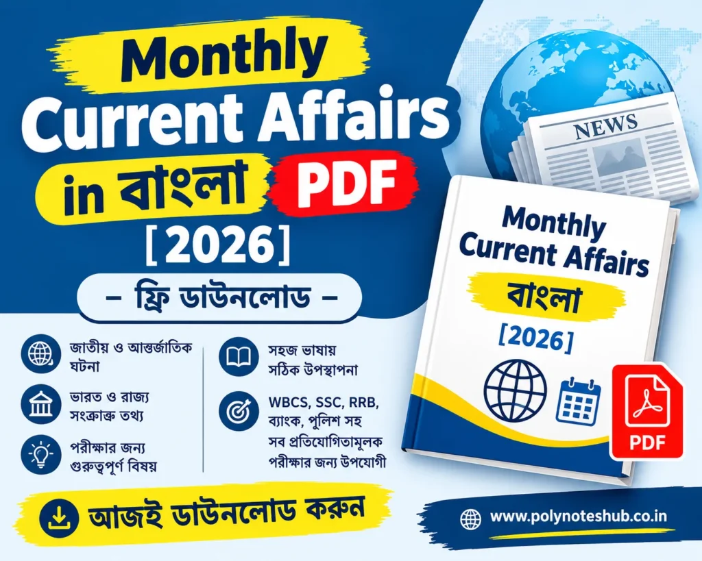 Monthly Current Affairs in Bengali PDF [2026] - Free Download - poly notes hub