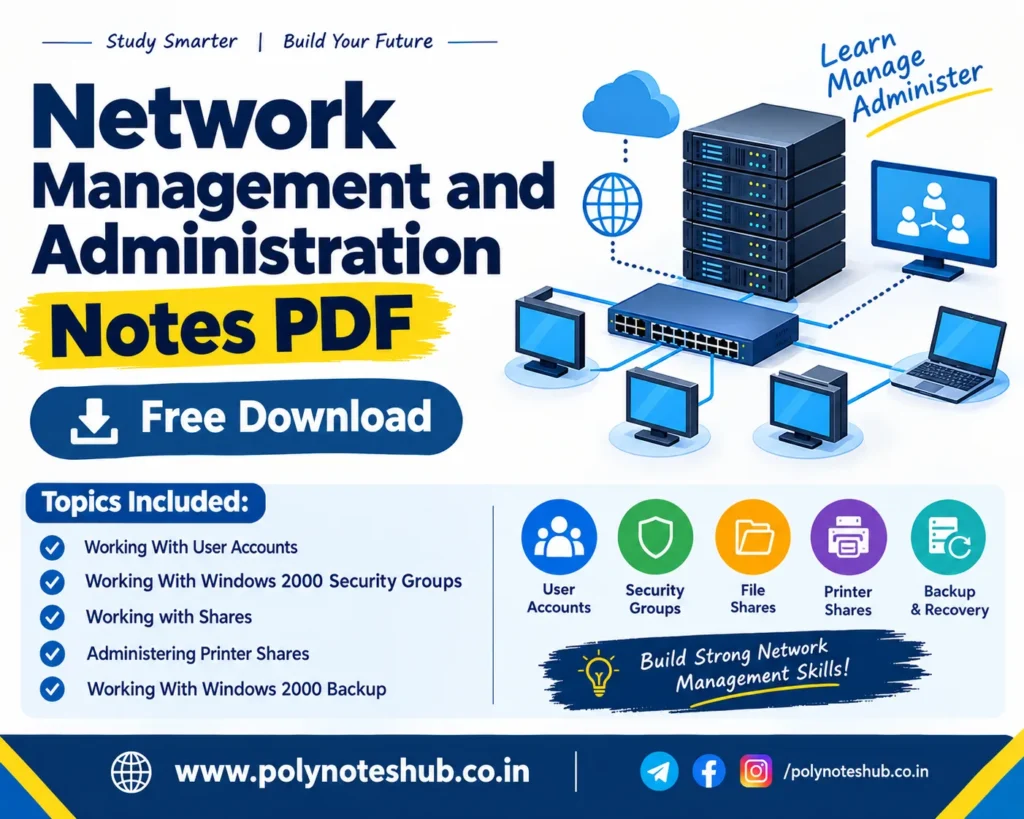 Network Management and Administration Notes PDF - Free Download - Poly Notes Hub