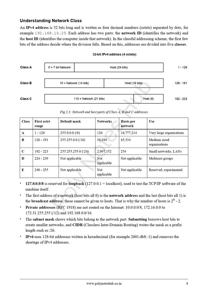 Download Network Management and Administration Notes PDFs (Chapter-wise) of CST or CSE 5th semester syllabus - poly notes hub