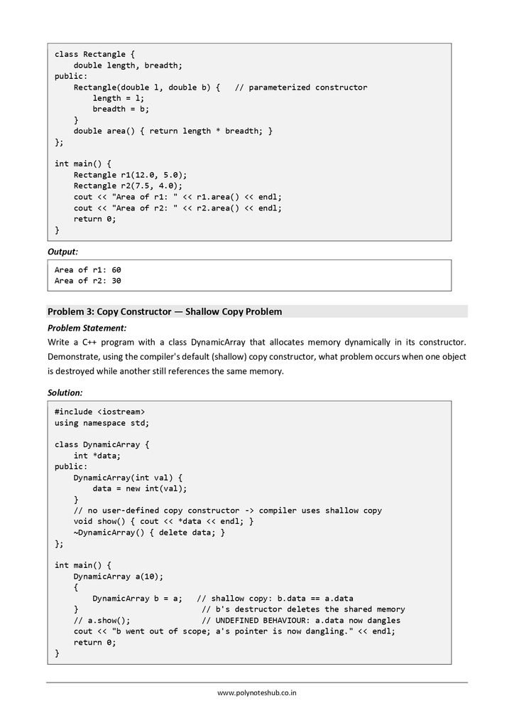 Constructors and Destructors in C++ Free Notes PDF - Download Now Poly Notes Hub Download Constructors and Destructors in C++ Free Notes PDF for computer science and technology students - poly notes hub