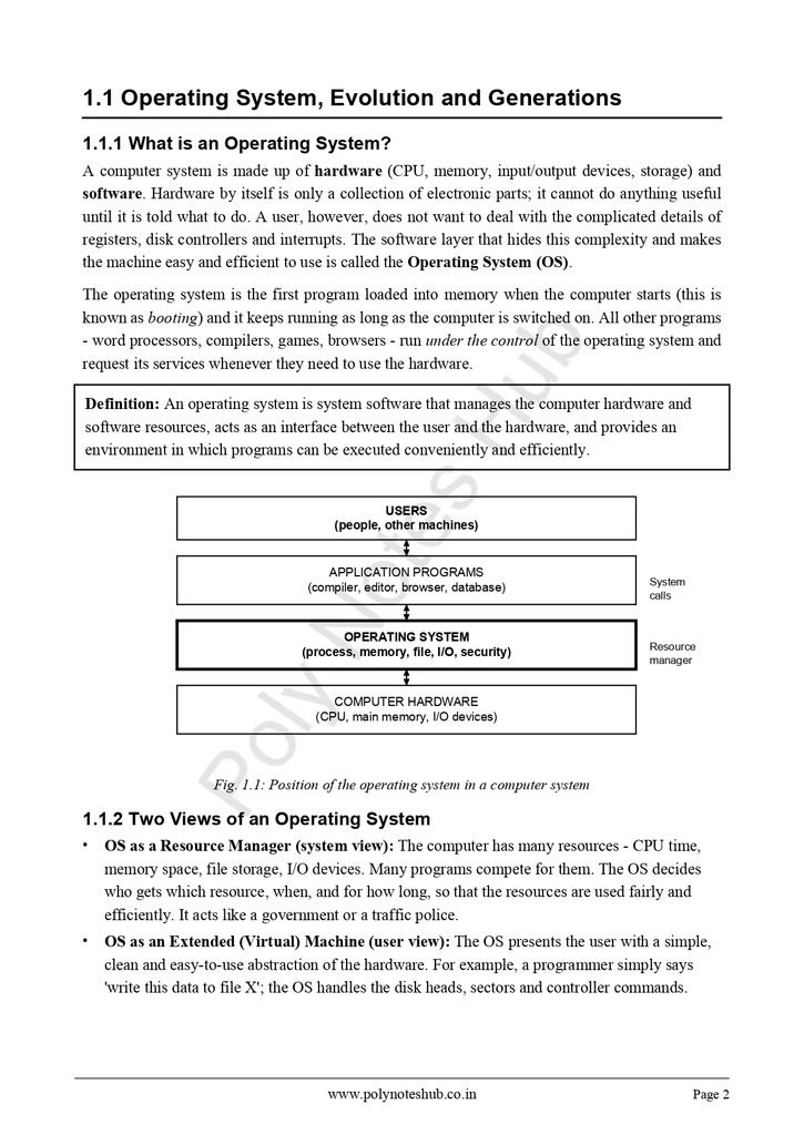 Operating System Handwritten Notes PDF - Free Download Poly Notes Hub Download Operating System Handwritten Notes PDFs for Diploma and Degree Engineering (Chapter-wise) - Poly Notes Hub